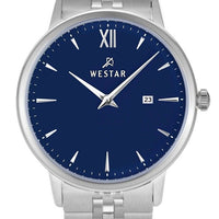 Westar Profile Stainless Steel Blue Dial Quartz 40215stn104 Women's Watch