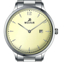 Westar Profile Two Tone Stainless Steel Light Champagne Dial Quartz 40218stn102 Women's Watch
