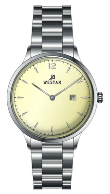 Westar Profile Two Tone Stainless Steel Light Champagne Dial Quartz 40218stn102 Women's Watch