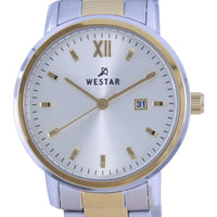 Westar Silver Dial Two Tone Stainless Steel Quartz 40245 Cbn 102 Women's Watch