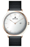 Westar Profile Leather Strap Silver Dial Quartz 50217ppn607 Men's Watch