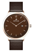 Westar Profile Leather Strap Brown Dial Quartz 50217ppn620 Men's Watch