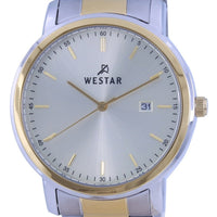 Westar Silver Dial Two Tone Stainless Steel Quartz 50243 Cbn 102 Men's Watch