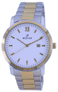 Westar White Dial Two Tone Stainless Steel Quartz 50245 Cbn 101 Men's Watch