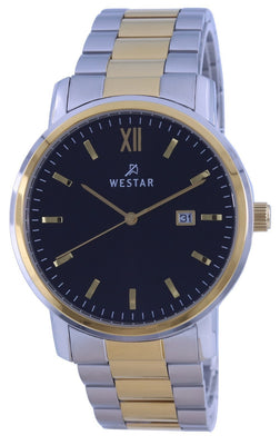 Westar Black Two Tone Stainless Steel Quartz 50245 Cbn 103 Men's Watch