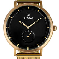Westar Profile Gold Tone Stainless Steel Black Dial Quartz 50247bzz103 Men's Watch
