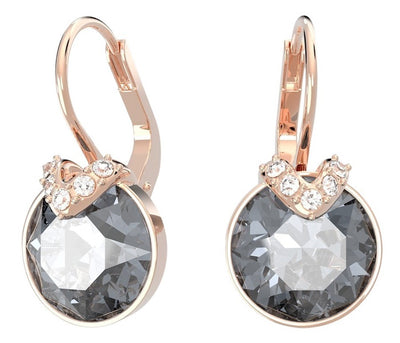 Swarovski Bella V Drop Gray Crystal Earrings 5299317 For Women