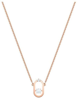 Swarovski Sparkling Dancing Cubic Zirconia Stone Rose Gold Tone Plated Necklace 5468084 For Women