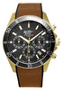 Westar Activ Chronograph Leather Strap Black Dial Quartz 90245gpn183 100m Men's Watch