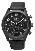 Westar Activ Chronograph Leather Strap Black Dial Quartz 90261ggn103 100m Men's Watch