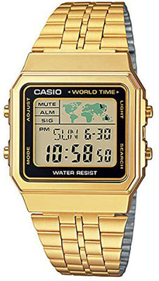 Casio Digital Stainless Steel World Time A500wga-1df A500wga-1 Men's Watch