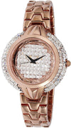Adee Kaye Starry Collection Crystal Accents Rose Gold Brass Rhodium Plated Dial Quartz Ak2004-lrg Women's Watch