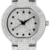 Adee Kaye Astonish Collection Crystal Accents Silver Dial Quartz Ak2005-l Women's Watch