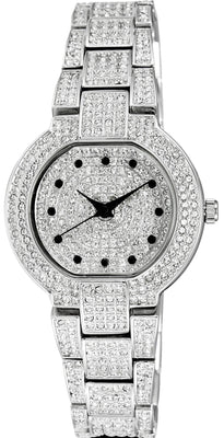Adee Kaye Astonish Collection Crystal Accents Silver Dial Quartz Ak2005-l Women's Watch
