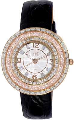 Adee Kaye Facceta Collection Crystal Accents White Mother Of Pearl Dial Quartz Ak2116-lwt Women's Watch