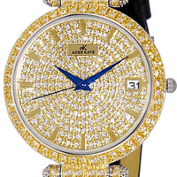 Adee Kaye Embellish Collection Crystal Accents Pave Dial Quartz Ak2529-mg Women's Watch