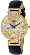 Adee Kaye Embellish Collection Crystal Accents Pave Dial Quartz Ak2529-mg Women's Watch