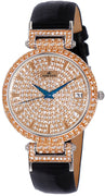 Adee Kaye Embellish Collection Crystal Accents Pave Dial Quartz Ak2529-mrg Women's Watch