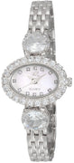 Adee Kaye Fancy Collection Crystal Accents Mother Of Pearl Dial Quartz Ak2730-s Women's Watch