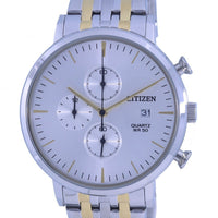 Citizen Chronograph White Dial Two Tone Stainless Steel Quartz An3614-54a Men's Watch
