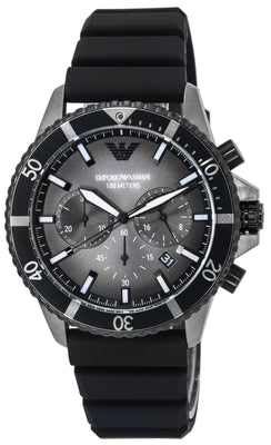 Emporio Armani Chronograph Black And Grey Dial Quartz Ar11515 100m Men's Watch