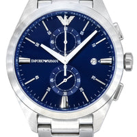 Emporio Armani Claudio Stainless Steel Chronograph Blue Dial Quartz Ar11541 Men's Watch