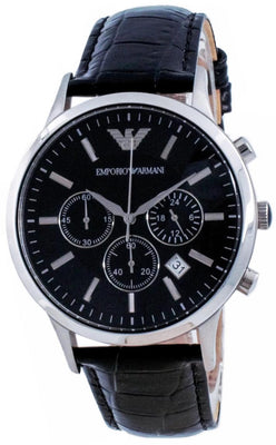 Emporio Armani Renato Classic Chronograph Quartz Black Dial Ar2447 Men's Watch