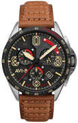 Avi-8 P-51 Mustang Blakeslee Chronograph Bronze Oak Quartz Av-4077-02 Men's Watch