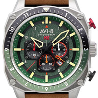 Avi-8 Hawker Hunter Atlas Dual Time Chronograph Forest Quartz Av-4100-01 Men's Watch