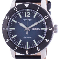 Citizen Blue Dial Calf Leather Eco-drive Aw0077-19l 100m Men's Watch