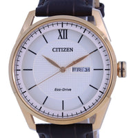 Citizen Ivory Dial Leather Eco-drive Aw0082-19a 100m Men's Watch