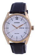 Citizen Ivory Dial Leather Eco-drive Aw0082-19a 100m Men's Watch