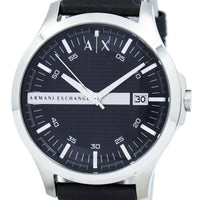 Armani Exchange Black Dial Leather Strap Ax2101 Men's Watch