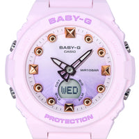 Casio Baby-g Summer Colors Series Analog Digital Pink Resin Strap Quartz Bga-320-4a 100m Women's Watch