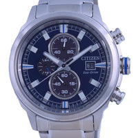 Citizen Brycen Chronograph Blue Dial Stainless Steel Eco-drive Ca0731-82l 100m Men's Watch