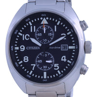 Citizen Chronograph Black Dial Stainless Steel Eco-drive Ca7040-85e 100m Men's Watch