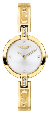 Coach Chrystie Gold Tone Stainless Steel Crystal Accents Quartz 14503318 Women's Watch