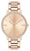 Coach Audrey Crystal Accents Rose Gold Tone Stainless Steel Quartz 14503479 Women's Watch