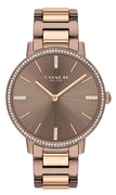 Coach Audrey Crystal Accents Two Tone Stainless Steel Quartz 14503502 Women's Watch
