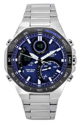 Casio Edifice Analog Digital Mobile Link Blue Dial Tough Solar Ecb-950db-2a 100m Men's Watch