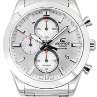 Casio Edifice Classic Standard Chronograph Analog Silver Dial Quartz Efb-710d-7a 100m Men's Watch