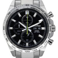 Casio Edifice Standard Chronograph Stainless Steel Black Dial Quartz Efr-574d-1a 100m Men's Watch