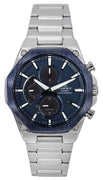 Casio Edifice Analog Slim Line With Sapphire Crystal Chronograph Blue Dial Solar Efs-s570db-2a 100m Men's Watch