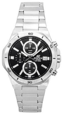Casio Edifice Classic Standard Chronograph Analog Black Dial Quartz Efv-640d-1a 100m Men's Watch