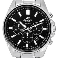Casio Edifice Standard Chronograph Stainless Steel Black Dial Quartz Efv-650d-1a 100m Men's Watch