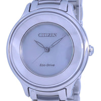 Citizen Silver Dial Stainless Steel Eco-drive Em0380-57d Women's Watch