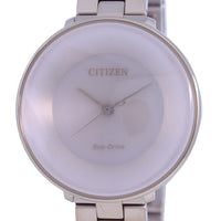 Citizen Rose Gold Tone Stainless Steel Eco-drive Em0603-89x Women's Watch