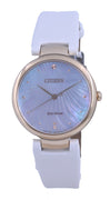 Citizen Mother Of Pearl Dial Satin Eco-drive Em0853-22d Women's Watch