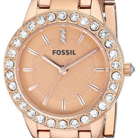 Fossil Jesse Crystal Rose Gold Tone Es3020 Women's Watch
