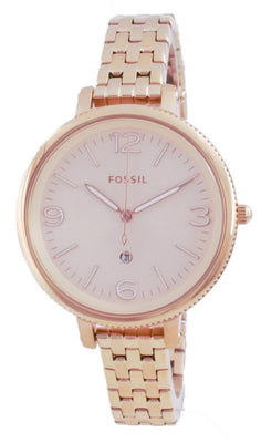 Fossil Monroe Rose Gold Stainless Steel Quartz Es4946 Women's Watch